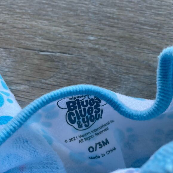Blues Clues & You Baby Footie Pajamas 0-3 Months Y2K Retro Sleeper READ Kidcore - Picture 3 of 5